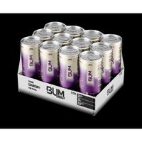 BUM Energy - Sugar-Free Energy Drink - Lightly Carbonated & No Artificial Colors, Natural Caffeine & Citicoline for Energy & ...
