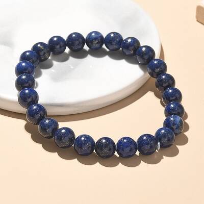 Natural Lapis Lazuli(Dyed) Bead Stretch Bracelets