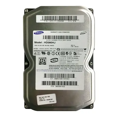 380304-002 HP 80GB 7200RPM SATA 3Gb/s 8MB Cache 3.5-inch Hard Drive