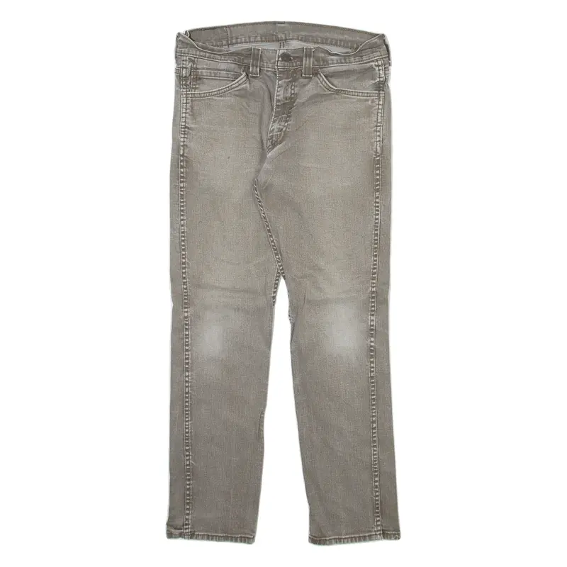 LEVI'S 511 Jeans Mens Grey Slim Straight Stone Wash W32 L30