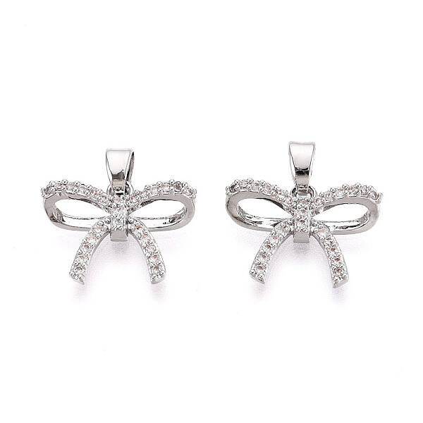 Brass Micro Pave Cubic Zirconia Pendants