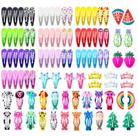 Springtok 100 countss Funtopia Hair Clips for Girls  No Slip Metal Snap, Barrettes for Teens Women, Cute Candy Color Cartoon ...