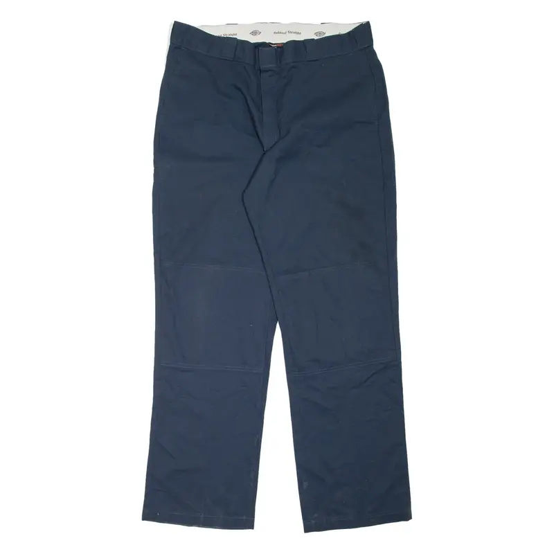 DICKIES Workwear Mens Trousers Blue Relaxed Tapered W38 L34