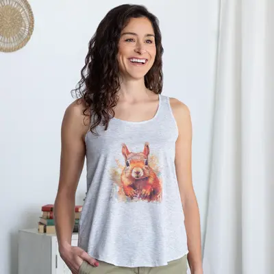 Summer Fun Squirrel Tank Top - L