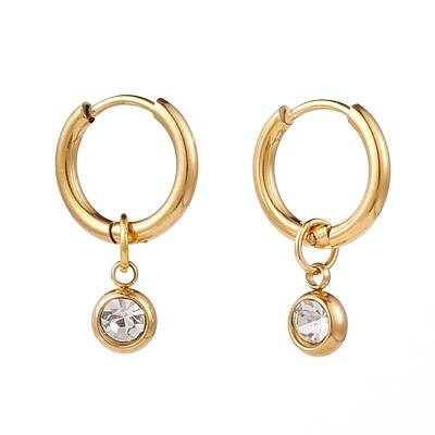 304 Stainless Steel Huggie Hoop Earrings