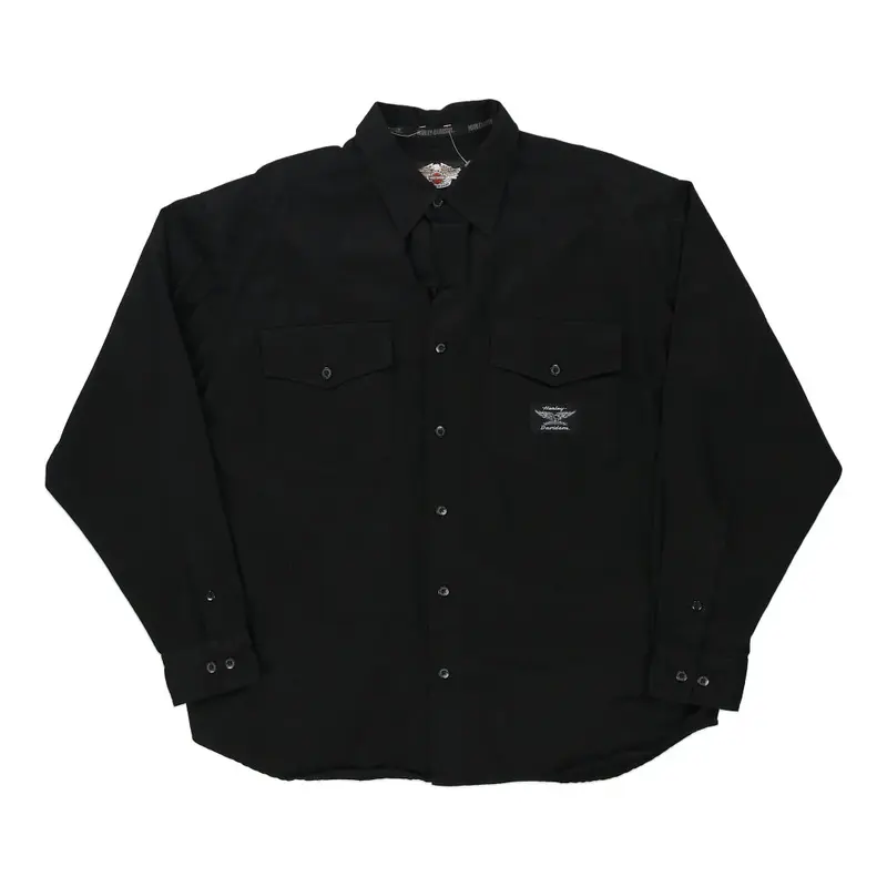 Harley Davidson Shirt - XL Black Cotton