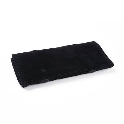 Foldable Velvet Jewelry Travel Roll Bag