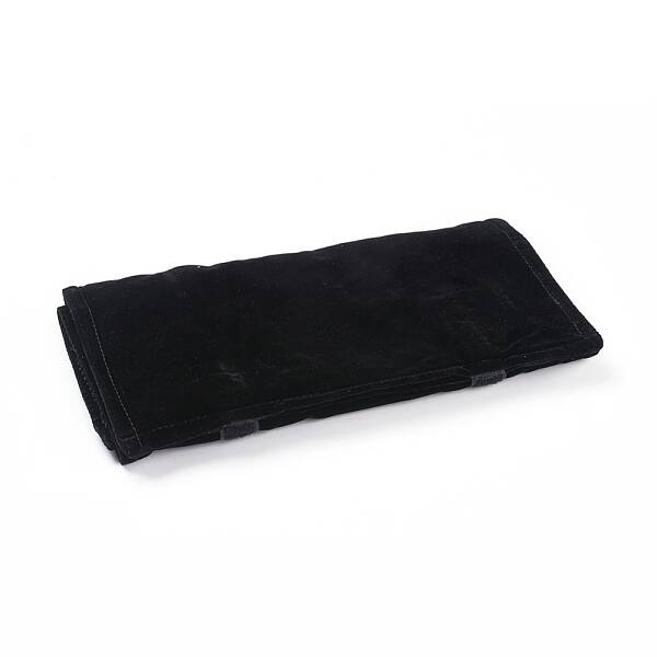 Foldable Velvet Jewelry Travel Roll Bag