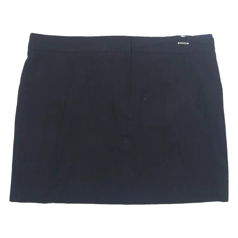 KAREN MILLEN Womens Straight Skirt Black Short UK 14