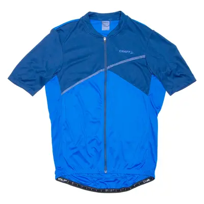 CRAFT Cycling Mens Jersey Blue Full Zip L