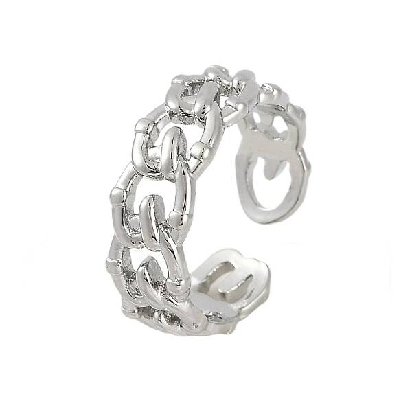 Hollow Rack Plating Brass Open Cuff Rings