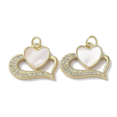 Brass Micro Pave Cubic Zirconia Pendants