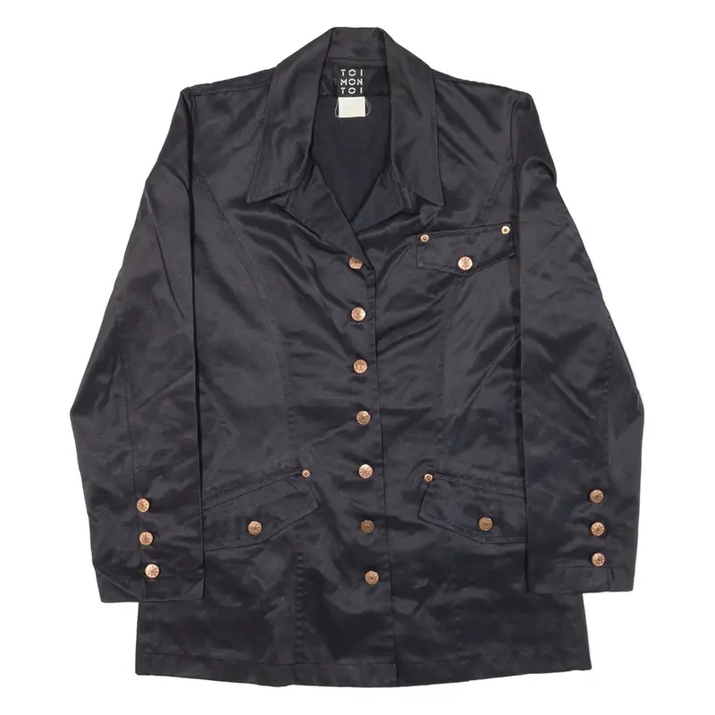 TOIMONTOI Womens Blazer Jacket Black L