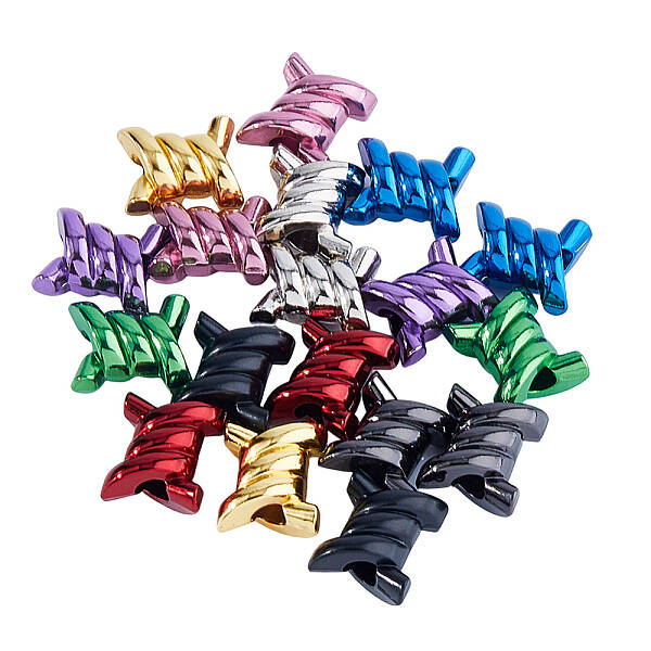 18Pcs 9 Colors Zinc Alloy Beads