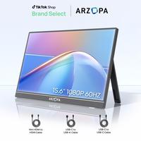 ARZOPA Portable Monitor 15.6'' FHD 1080P - Ultra-Slim Portable Laptop Monitor IPS Display for PC, MAC, Phone, Xbox, PS5 - USB...