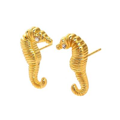 304 Stainless Steel Rhinestone Stud Earrings
