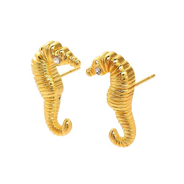 304 Stainless Steel Rhinestone Stud Earrings