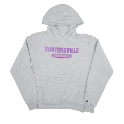 CHAMPION Cartersville USA Hoodie Grey Pullover Womens S