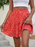 Women's Ditsy Floral Print Skirt, Casual Fashion Short Skirt for Daily Wear, Ladies Bottoms for All Seasons, Clothing, Casual...