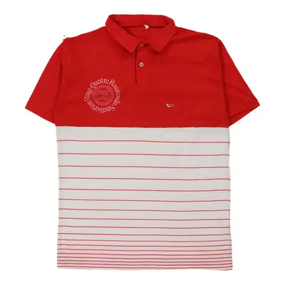 1985 Unbranded Polo Shirt - Large Red Cotton