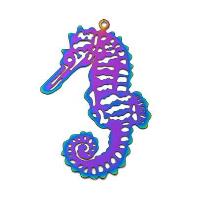 Ion Plating(IP) 201 Stainless Steel Etched Metal Embellishments Pendants