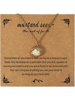 Mustard Seed & Mountain Design Pendant Chains Necklace, Gifts for Wife, Fashion Jewelry for Party, Daily Clothing Decor, Tr...