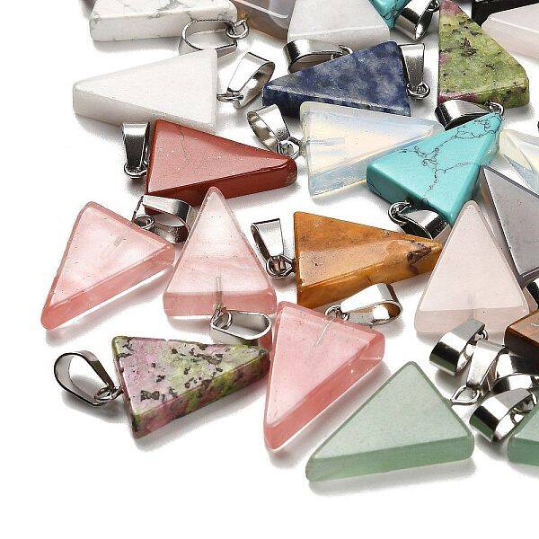 Natural & Synthetic Mixed Gemstone Pendants