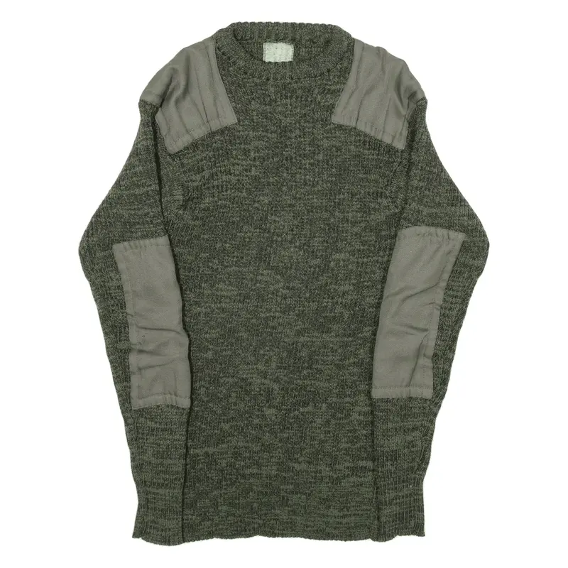 Jumper Green Tight Knit Mens XXS