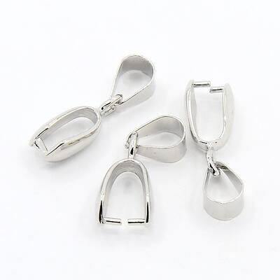 Grade AA Brass Ice Pick Pinch Bails for Pendant Making