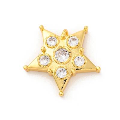 Brass Micro Pave Cubic Zirconia Pendants