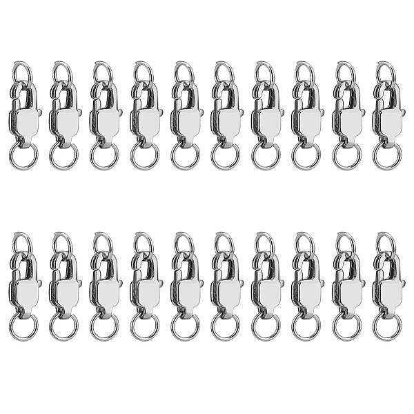 20Pcs Stainless Steel Lobster Claw Clasps