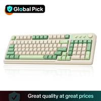 Lecoo C99 Keyboard, Wired/2.4G Wireless/BT Tri-mode Keyboard, Rechargeable Ergonomic Keyboard with Backlight, Multifunctional...