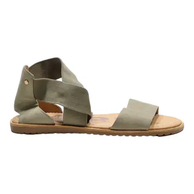 SOREL Strappy Sandals Green Leather Womens UK 5.5