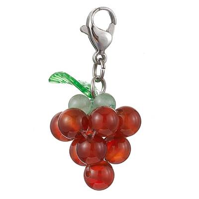 Grape Natural Carnelian Pendant Decoration