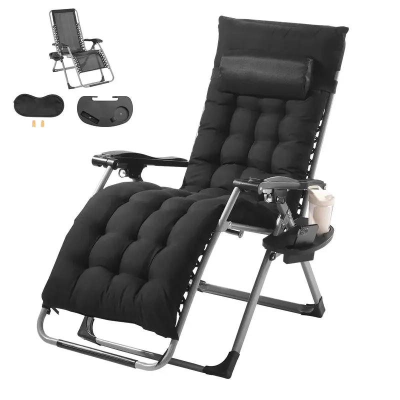 VEVOR Zero Gravity Chair, 26 inch Zero Gravity Recliner Lounge Chair for Indoor and Outdoor, Adjustable Anti Gravity Chair wi...