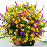 20 PCS Artificial Flowers for Outdoors, UV Resistance Flower, Outdoor Artificial Fake Plants Plastic Faux Flowers for Porch W...