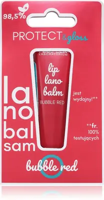 FlosLek Laboratorium Protect & Gloss Lanobalm intense lip balm 12 g bubble red