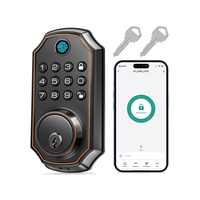 Fingerprint Keyless Entry Door Lock With App Control, Smart Door Lock For Front Door, Electronic Keypad Deadbolt Lock With 2 ...