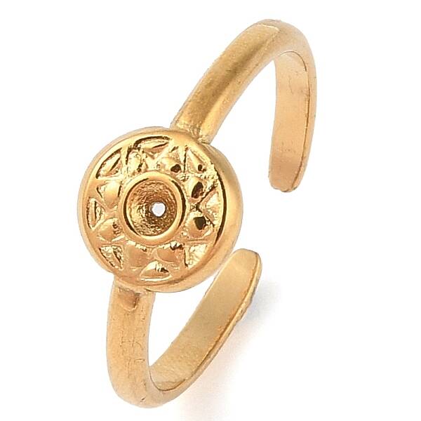 Ion Plating(IP) 304 Stainless Steel Open Cuff Rings for Women