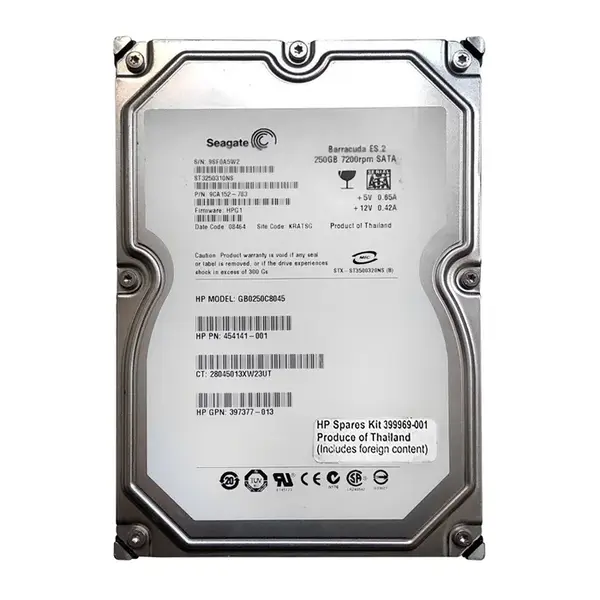 399969-001 HP 250GB 1.5Gb/s SATA 7200 3.5-inch Hard Drive
