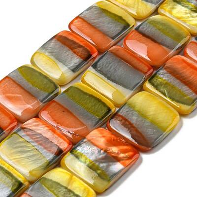Spray Painted Natural Freshwater Shell Beads Strands