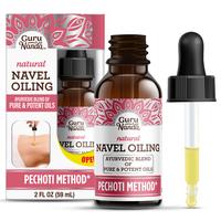 GuruNanda Navel Oiling – Ayurvedic Belly Button Oil with Castor, Neem & Vitamin E - Supports Digestion, Detox, Hydration & ...