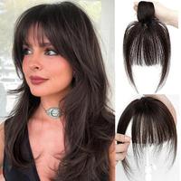 Vasilia Bangs Hair Clip, Clip in Bangs Hair Toppers for Women 100% Real Human Hair, Clip on Bangs 360° 3D Cover Wispy Fake C...