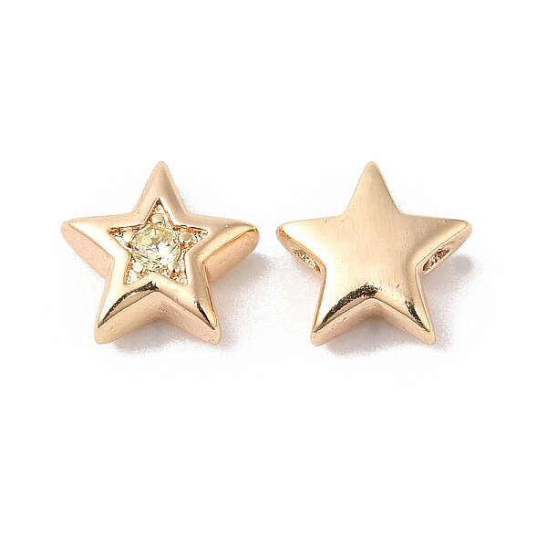 Brass with Cubic Zirconia Beads Beads