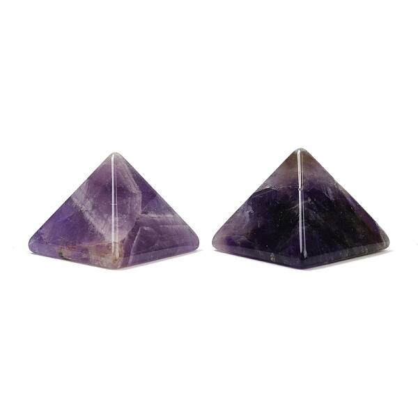 Natural Amethyst Orgonite Pyramid Display Decorations