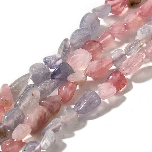 Natural Quartz & Tanzanite Stone Beads Strands