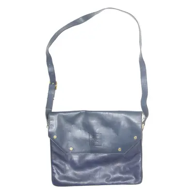 NINA RICCI Womens Shoulder Bag Blue Leather
