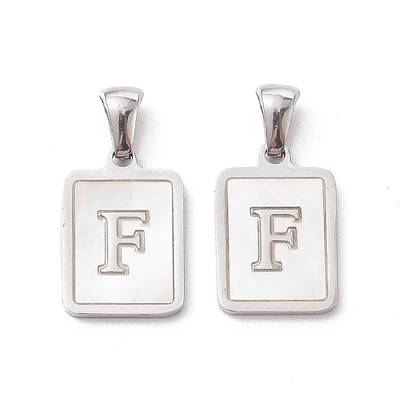 304 Stainless Steel Pave Shell Pendants