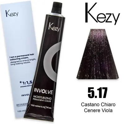Kezy Involve Color 100 Ml Castano Chiaro Cenere Viola 5.17
