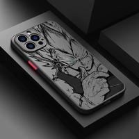 Hard Matte Silicone Anime Phone Case, Shockproof Protective Cover for iPhone 16 15 14 13 12 11 Pro Max